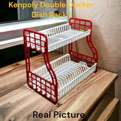 Kenpoly Double Decker Dish Rack 1 Size H-44cmX L-50cmX W-30cm