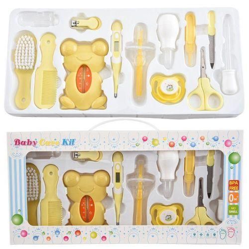Baby Care Classy Baby Grooming Kit With A Clear Pouch - Yellow-(Big)