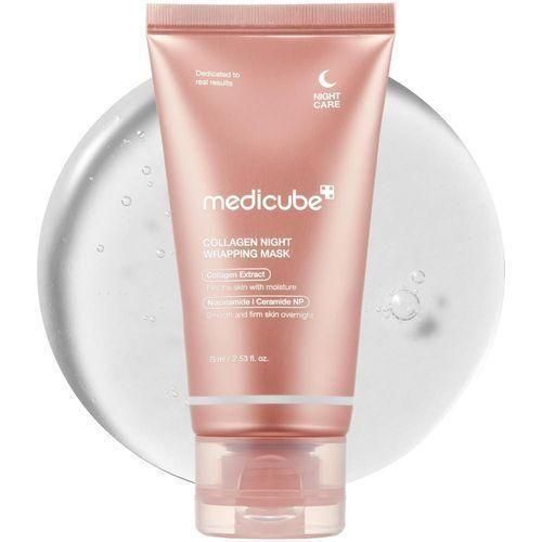 Collagen Night Wrapping Mask with Niacinamide Smooths Firms Moisturizes Hydrates Gives radiant Glow Elasticity Brightens Minimizes Pores Fine Lines Clear Dullness Sagging Skin