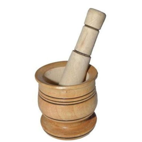 Hard Wood Traditional Mortar And Pestle, Crushing And Grinding Mortar And Pestle