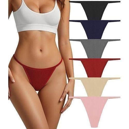 Thongs G-String Breathable Underwear Low Rise... 3pcs