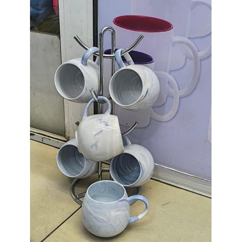6 pc ceremic mug pot