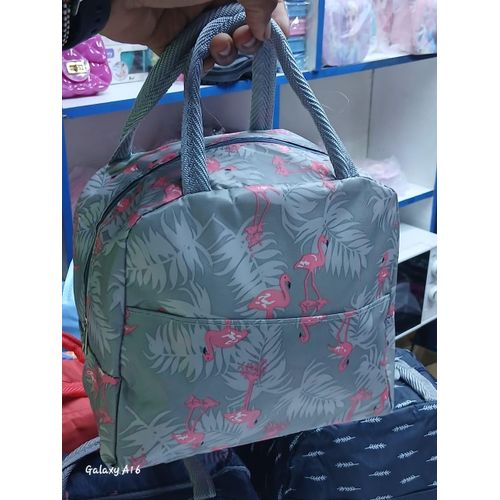 Children’s Cartoon Backpack – Flamingo Tropical Square Design