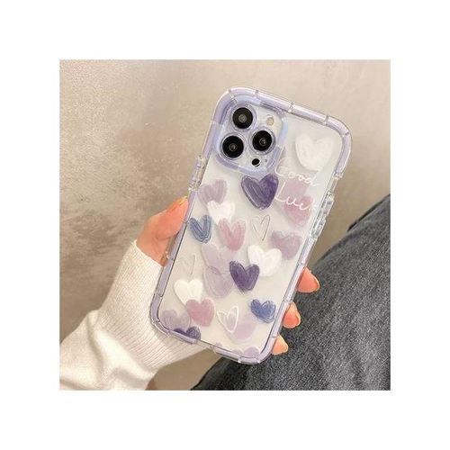 Cute Love Heart Soft Shockproof Bumper Transparent Phone Case For IPhone 11 12 13 Pro Max XS Max X XR Silicone Back Cover Casestyle01