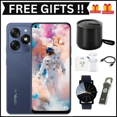 NOVA 10 PRO 64GB Storage +12GB RAM (4+8)GB 5000mAh Dual SIM 13MP Camera 8MP SELFIE 6.56" LCD Screen 4G Finger Print Enabled Smart Phones+FREE GIFTS(SPEAKER , EARPODS,C-C CABLE,FLASH DISK+ WATCH