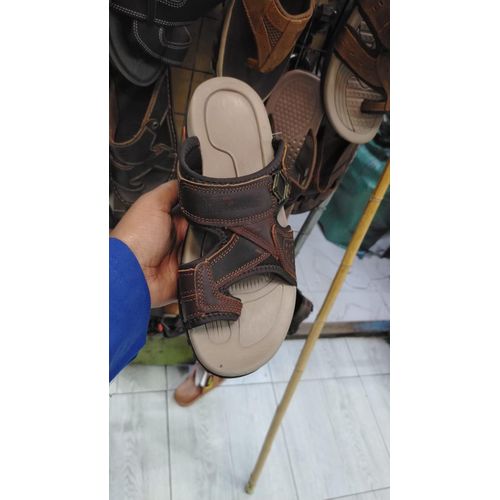 mens brown leather sandals