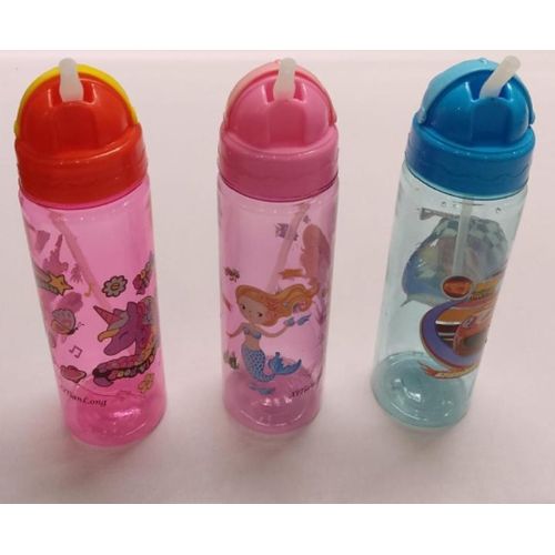Cartoon straw baby bottle