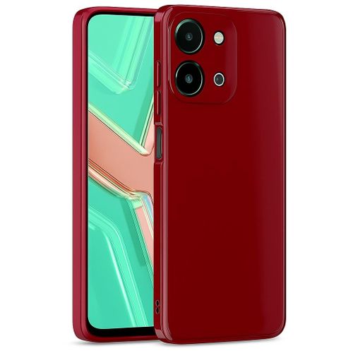 Soft Silicone Slim Fit Cover Anti-Scratch Shockproof Case for vivo Y28 - Maroon