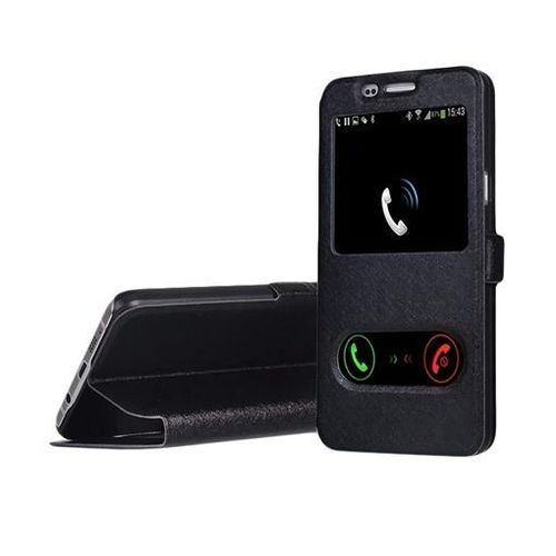 Protective Leather Flip Cover for TECHNO CAMON X- BLACK