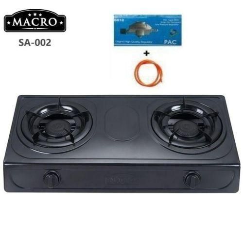 Table Top Gas Cooker 2 Burner 6 kg Regulator Pipe