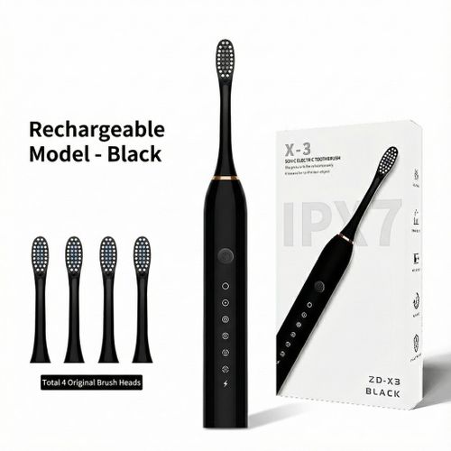 Adults' fully automatic ultrasonic electric toothbrush with ultra-fine soft bristles