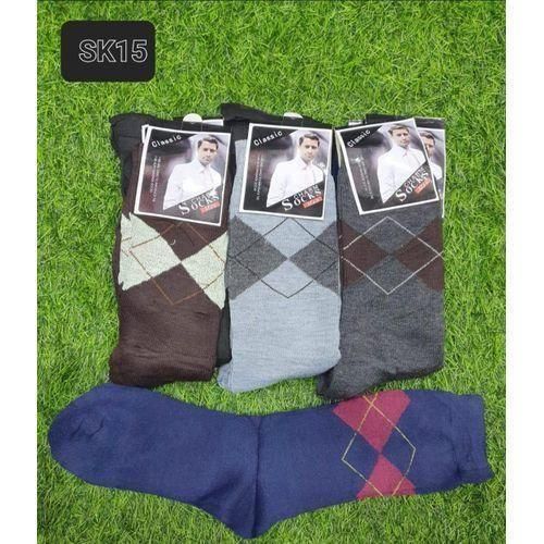 6 Pairs Plain Office Cotton Men Socks-Assorted