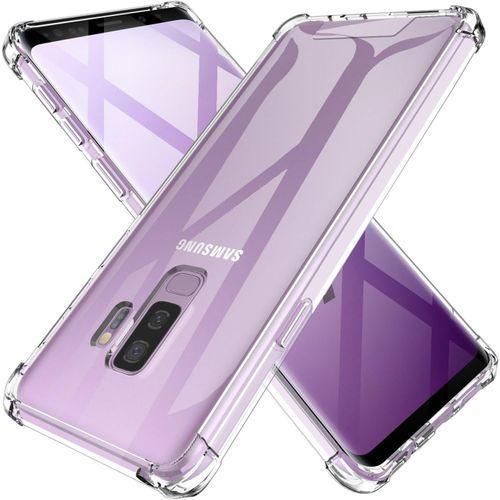 Galaxy S9 Plus /S9+, Shockproof Bumper Protective Cell Phone Back Cover with Airbag Corners, Hard PC Back with Flexible TPU Frame