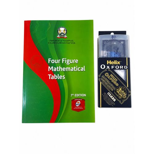 Secondary school Geometric / mathematical set plus four figure 7th Edition maths tables approved by KNEC.