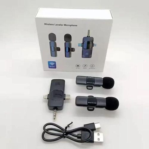 K15 Wireless Lapel Microphone System – 3 Plug Types for Universal Use