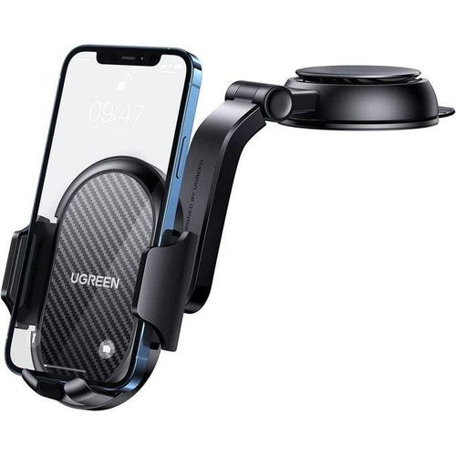 Ugreen- Waterfall-Shaped Suction Cup Phone Mount LP405 Universal Dashboard Windshield Holder with Strong Grip Adjustable Viewing Angles and Secure Lock Design