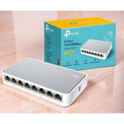 Data Efficiency Continuous Connectivity 8-Port 10/100Mbps Desktop Switch