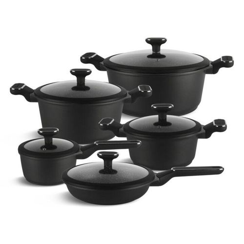 High Quality Aluminium Ceramic Marble Coating Non Stick Cooking Pots Set