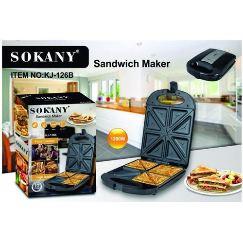 4 Slots Sandwich Maker With Non Stick Coating