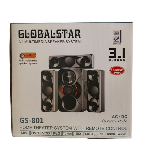 31CH Modern Sub Woofer System with FM Radio and TF Playback Multimedia Speaker System Sorround Sound System with Bluetooth and Remote Control