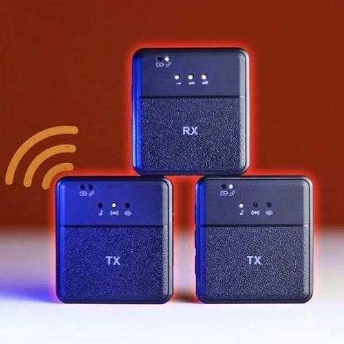 3 in 1 SX9 Mini Wireless Microphone Lavalier Condenser Collar Mic for All Smartphones Type C, 3.5mm Jack & iOS, Noise Reduction Cameras, Laptops, Desktops (2 Microphone TX & 1 Receiver RX)