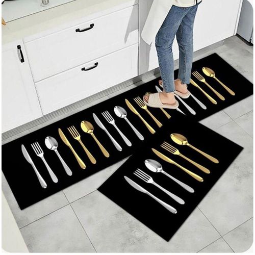 2 Pcs Kitchen Anti-slip Floor Mats