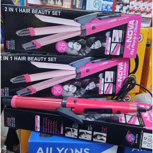 Big Size 2-in-1 Hair Flat Iron with 5 Temperature Controls