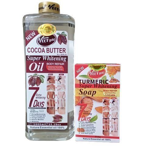 Cocoa Butter Super Whitening Brightening Body Oil-1000ml