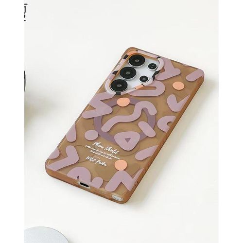 Graffiti Pattern Luxury Case Cover For Samsung Galaxy S25 MagSafe Magnetic Phone Case