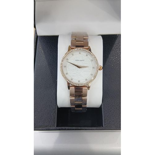 Authentic Hannah Martin Ladies Watch with Battery Powered Movement, Stylish Leather Strap, and Timeless Design