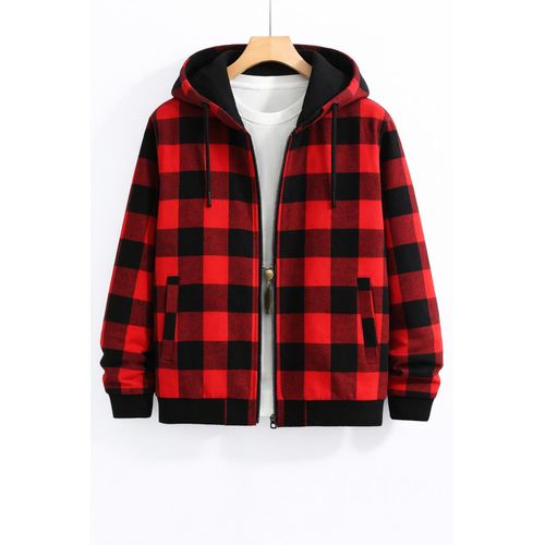 Men's Plaid Hooded Jacket – African Heritage Strength in a Modern Silhouette