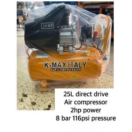 25L Direct Drive Air Compressor 2hp Power 8 Bar 116psi Pressure Tire Inflator