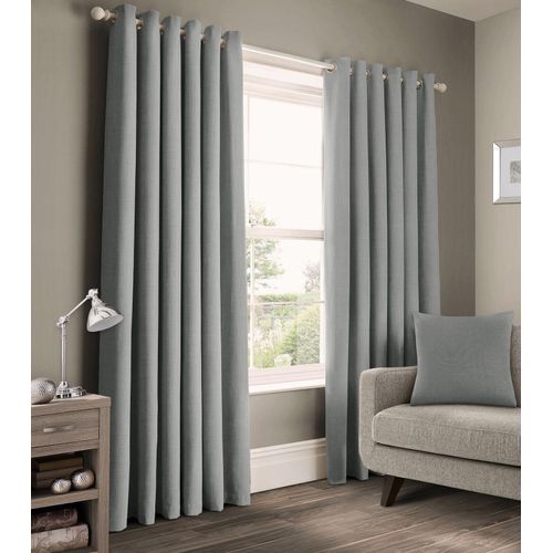 Curtains 2Pcs Gray 1.5M Each + FREE SHEER