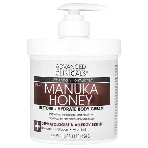Manuka honey restore+ hydrate body cream with collagen & vitamin E