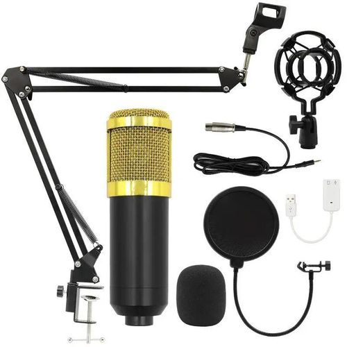 BM800 Professional Mic Set with V8 Sound Card for Recording and Streaming
