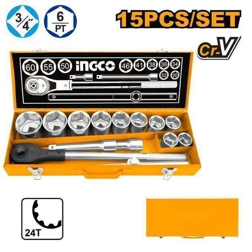 HKTS034151 15 Pcs 3/4 socket set