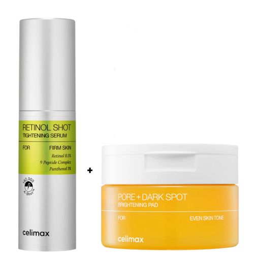 Retinol Shot Tightening Serum Pore dark spot pads80pads Moisturizes Prevent skin sagging Wrinkles Fine lines Firms Brightens Gently Exfoliates Remove Dark spots Hyperpigmentation Blemishes Minimizes pores Purifies Smooths Softens