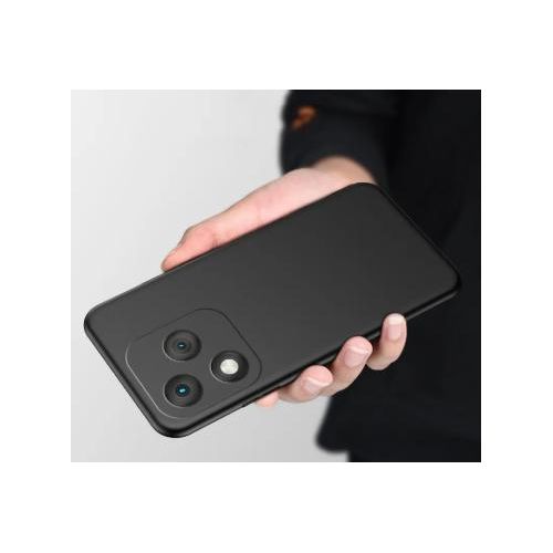 Honor 400 Lite Soft Silicone Back Cover, Black and Protective Phone Cover