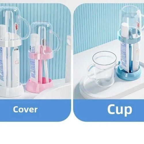 Adjustable Toothbrush Holder with a Gargle Cup