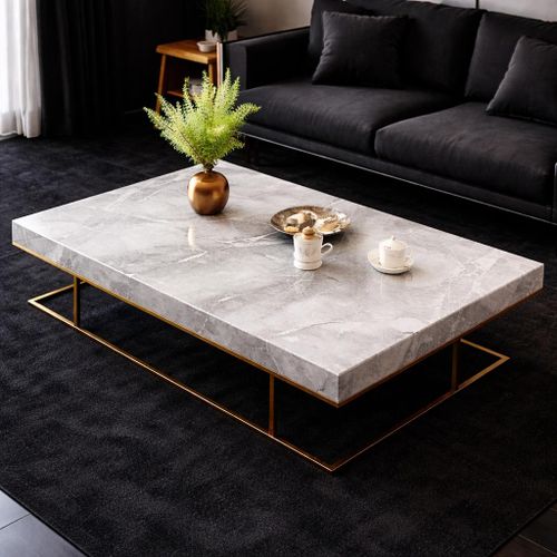 METALLIC FRAME COFFEE TABLE