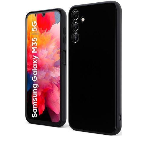 Soft Silicone Slim Fit Cover Anti-Scratch Shockproof Case for Samsung Galaxy M55 - Black