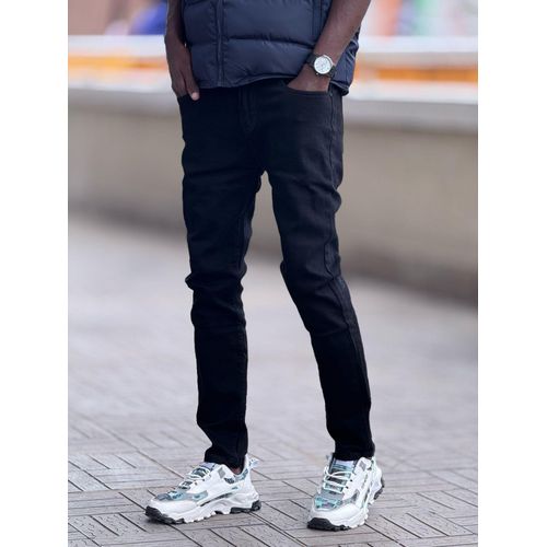 Black non-fade denim jeans