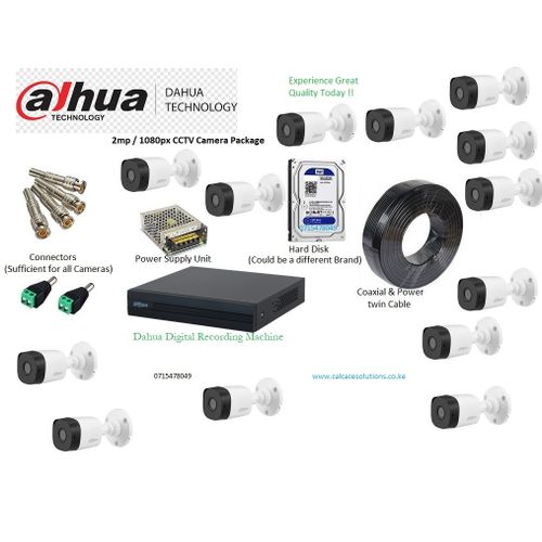 13 CCTV CAMERAS Complete Package With 2TB (2000GB) Dedicated Storage