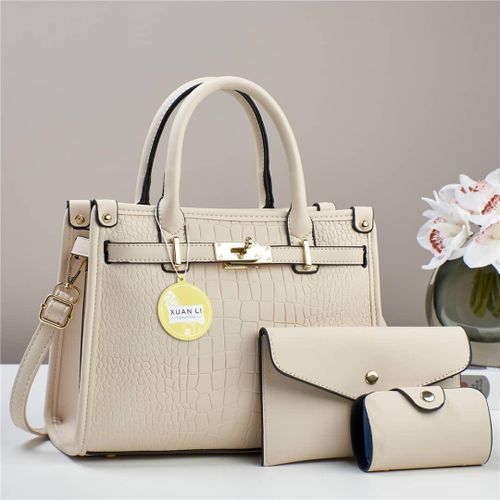 Classy 3 pieces Leather Handbags for Women Ladies