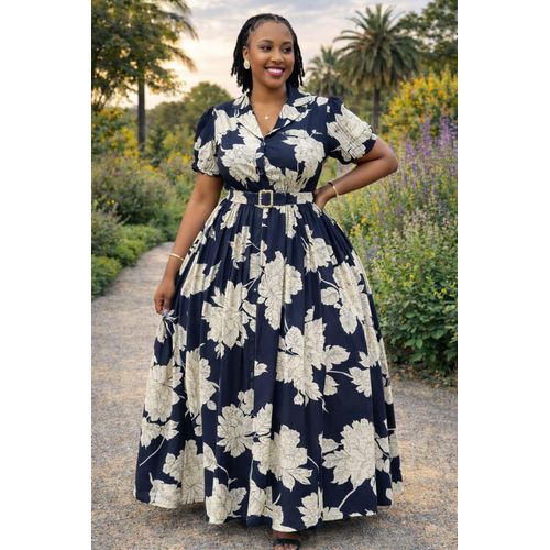 Ladies Classy Official Navy Blue maxi Dress
