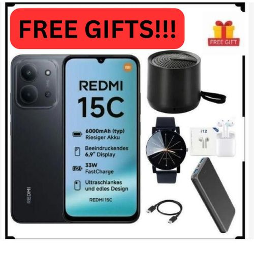 15C By Xiaomi 69 8GB RAM 256GB Dual SIM 6000mAh Black 12 Months Warranty FREE GIFTSWATCHPOWERBANKEARPODSCABLE SPEAKER