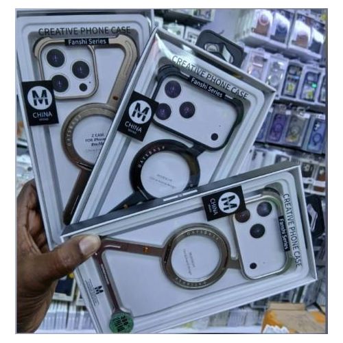 Latest OATSBASF Premium iPhone 17 Pro Max Metal Bumper Case with 360° Rotating Kickstand, ShockProof Corners, and Frameless Glass-Black Design