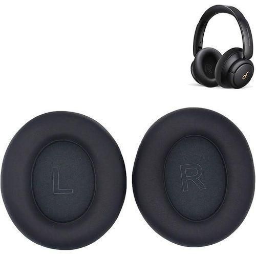 Life Q30 & Q35 Earpads Cushions with Protein Leather Skin and Memory Foam for Anker Life Q30 Q35 Headphones (Q30 q35 Black)