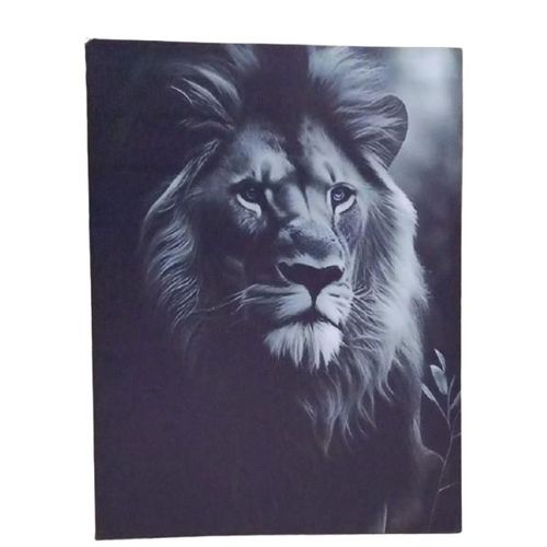 King of the Savannah Monochrome Lion Portrait Canvas Art - Powerful Statement Decor