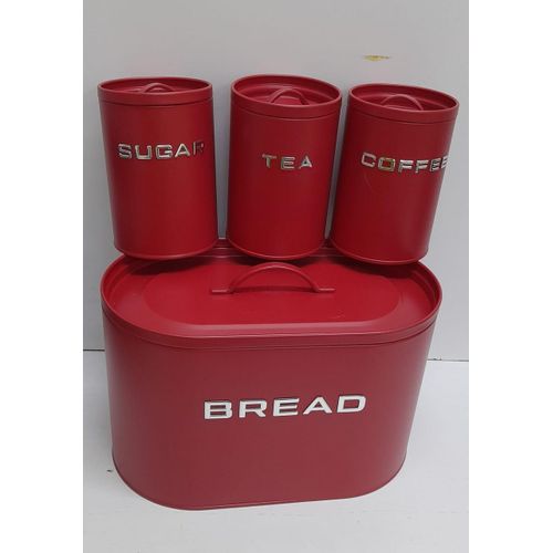 Unique and elegant bread storage bin with 3pcs canisters